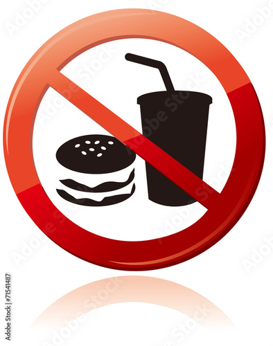 No eat and drink signs