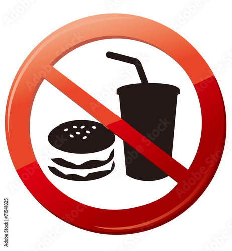 No eat and drink signs