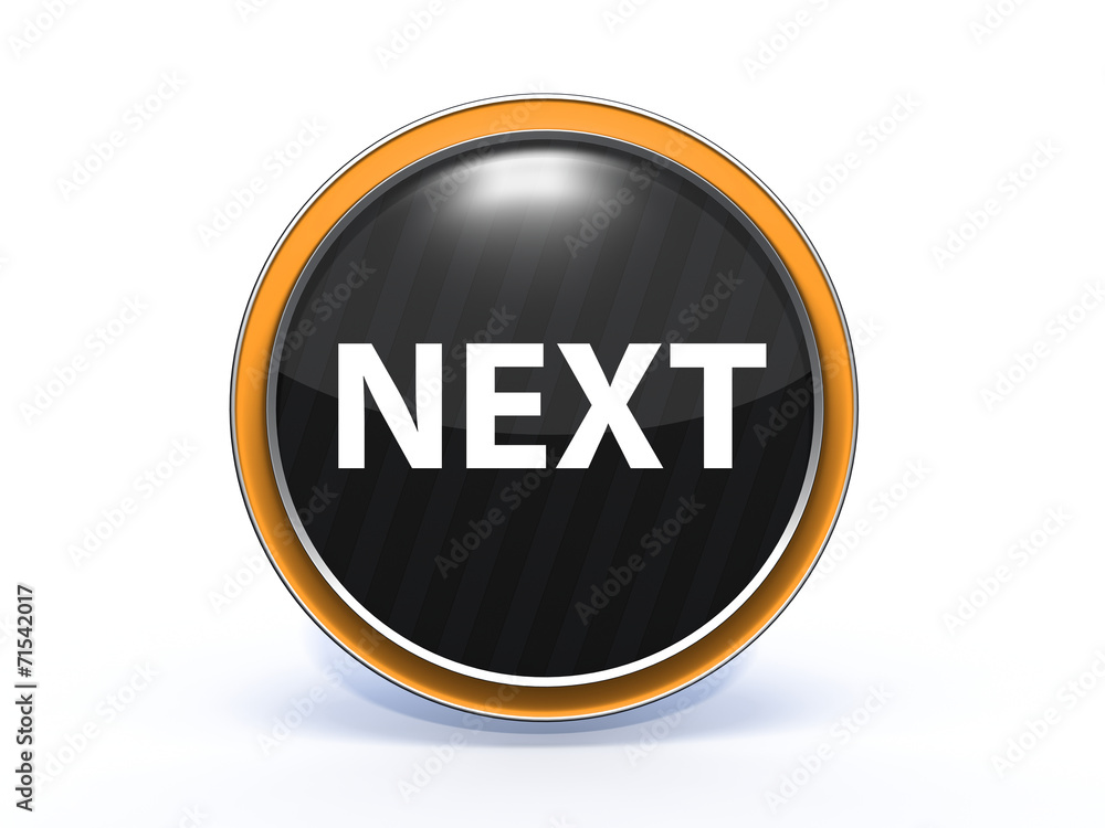 next circular icon on white background next circular icon on white background