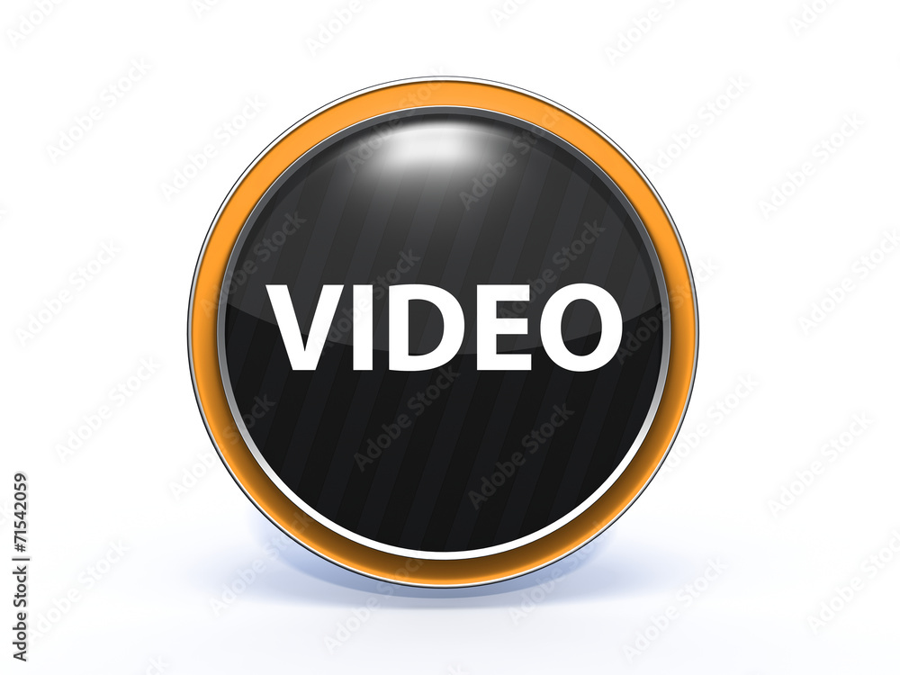video circular icon on white background video circular icon on white background