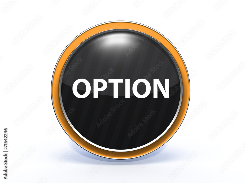 option circular icon on white background option circular icon on white background