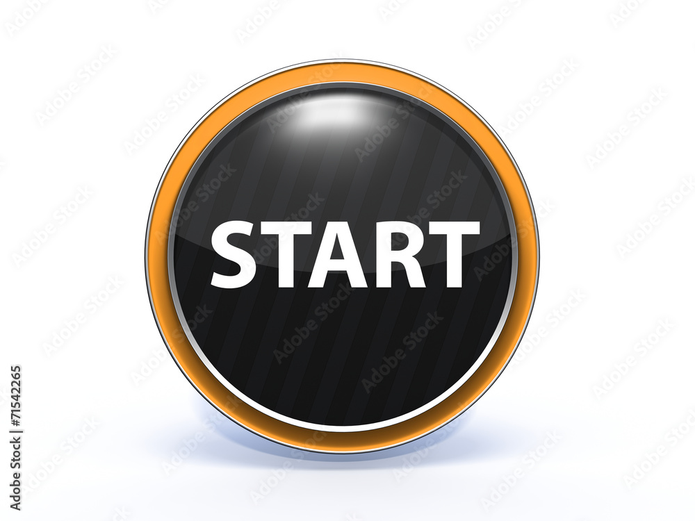 start circular icon on white background start circular icon on white background