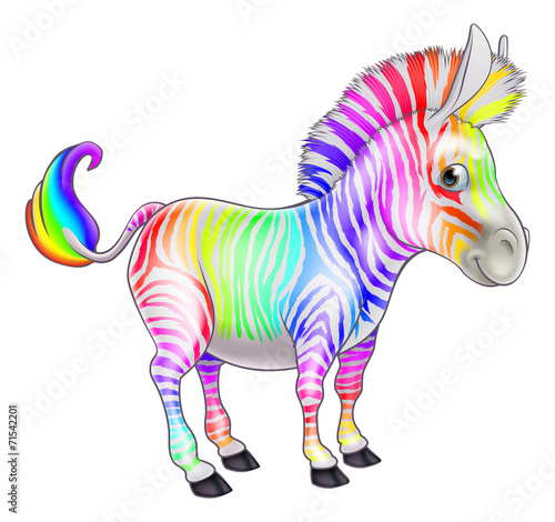 Fototapeta Naklejka Na Ścianę i Meble -  Rainbow Zebra