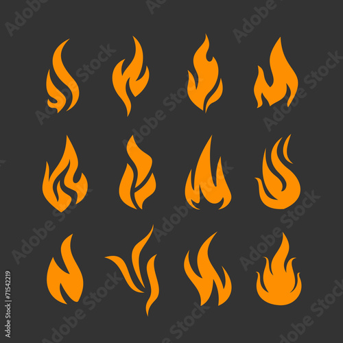 Set of symbols flame