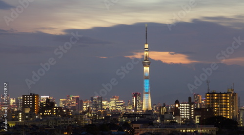 Photography Tokyo sky tree and Sumida river