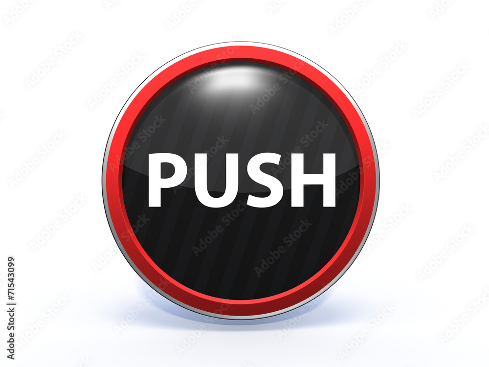 push circular icon on white background push circular icon on white background