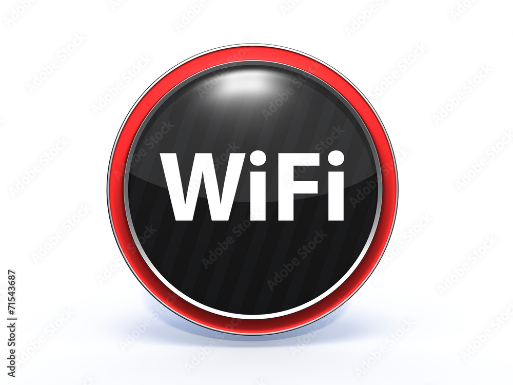 wifi circular icon on white background wifi circular icon on white background