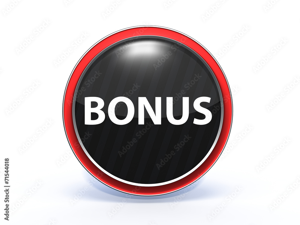 bonus circular icon on white background bonus circular icon on white background