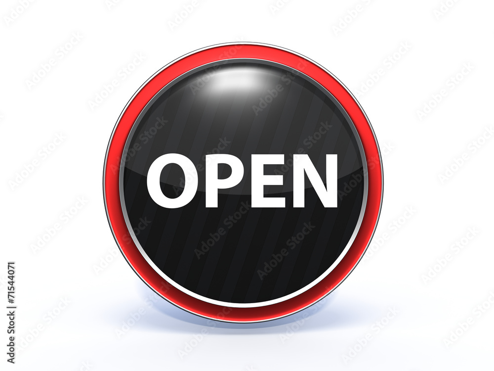 open circular icon on white background open circular icon on white background