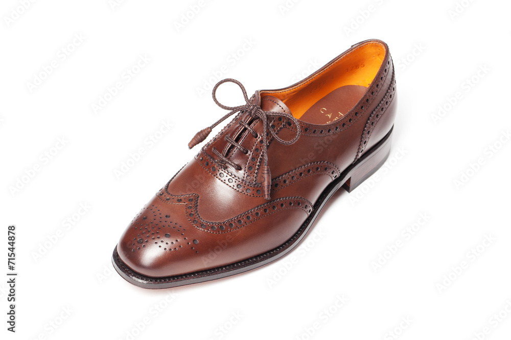 leather shoes on a white background leather shoes on a white background