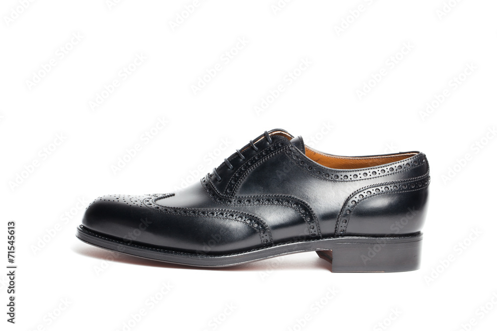 leather shoes on a white background