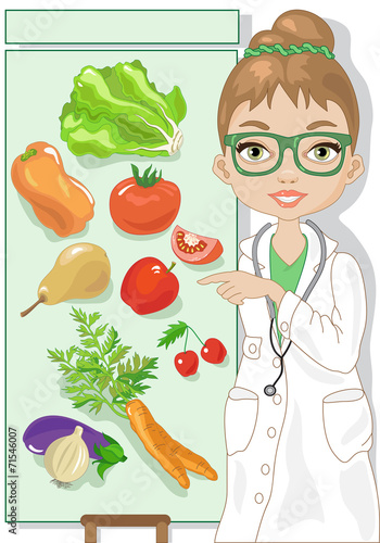 Vegetarian Diet-Dietologa con vegetali