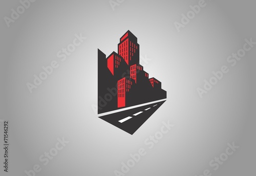 building home abstract shape logo photo