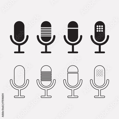 Microphone vector icon design