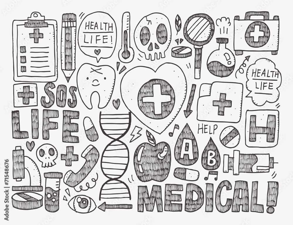 doodle medical background doodle medical background