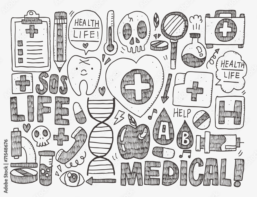 doodle medical background