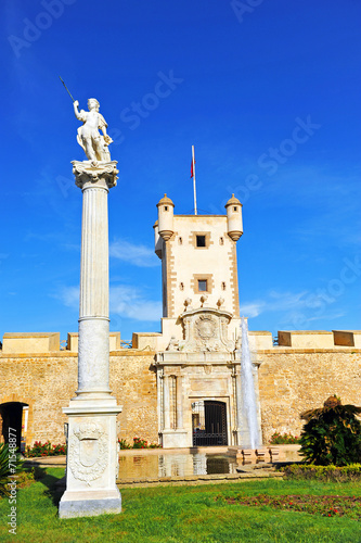 Puerta de Tierra, fortress of Cadiz, Andalusia, Spain