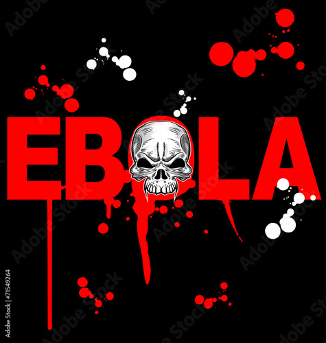 ebola virus design on black background