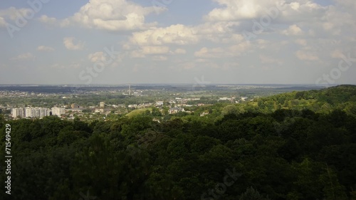 Wallpaper Mural Town, trees and bushes on the hill time lapse Torontodigital.ca