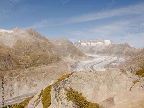 Bettmeralp, Walliser Berge, Gletscherzunge, Alpen, Schweiz