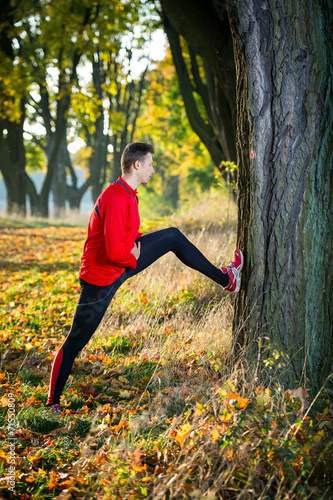 stretching