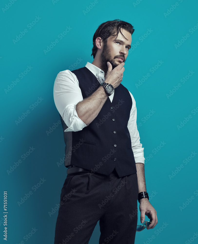 Handsome man thinking Handsome man thinking