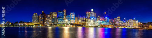 Panorama Night life Sydney city