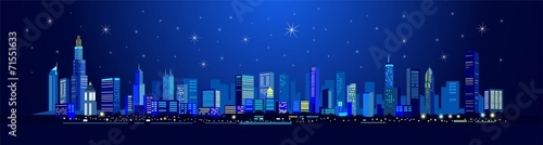 night view of the city