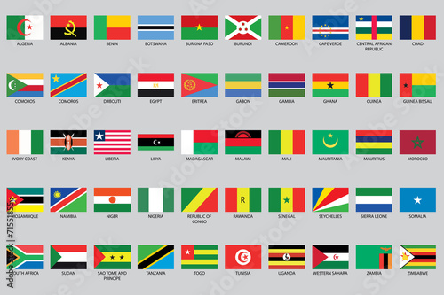 Set of Infographic Elements for the Country of Africa