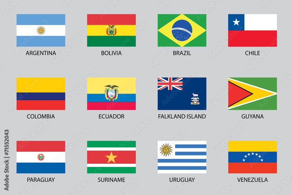 Set of Infographic Elements for the Country of SouthAmerica Set of Infographic Elements for the Country of SouthAmerica