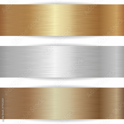 metallic banners