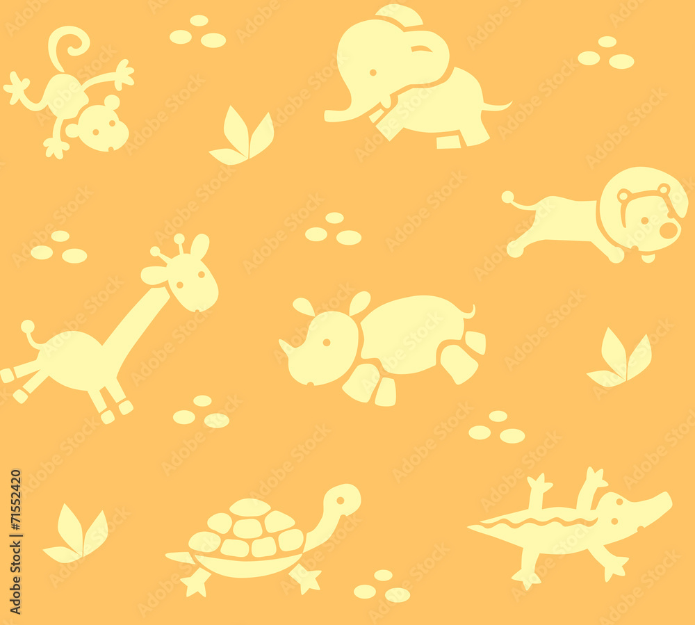 Seamless pattern with funny african animals Seamless pattern with funny african animals