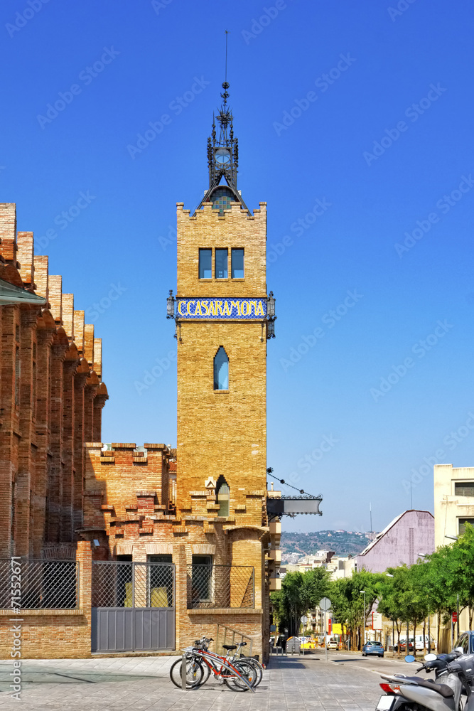 Beautiful historical landscape of the urban view Barcelona, Cata