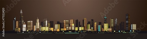 night view of the city