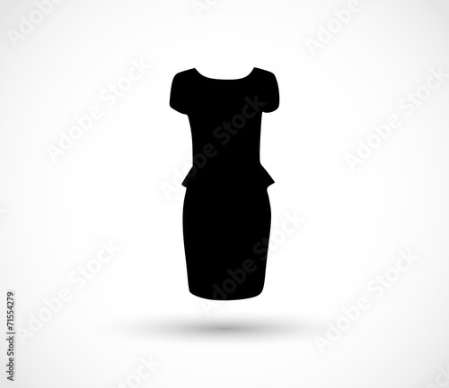 Black dress icon vector illustration vector