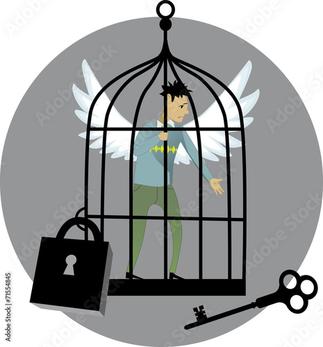 Locked in a cage