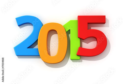 Multicolored 2015 year