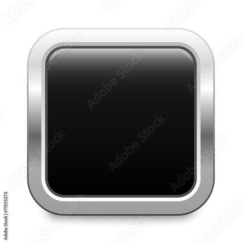 Square template - black metallic button