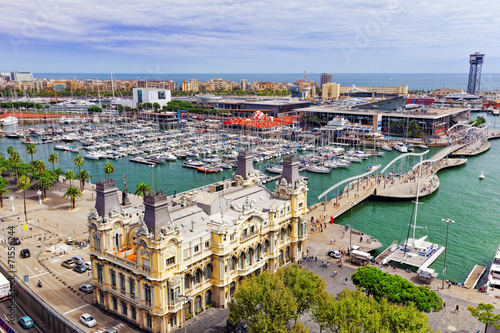 BARCELONA, SPAIN - SEPTEMBER 03: View of the embankment of Barce