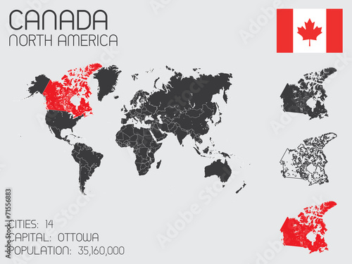 Set of Infographic Elements for the Country of Canada