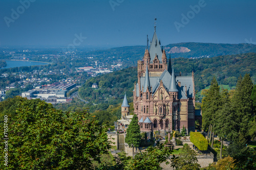 Cuadro en lienzo Schloss Drachenburg mit Bonn