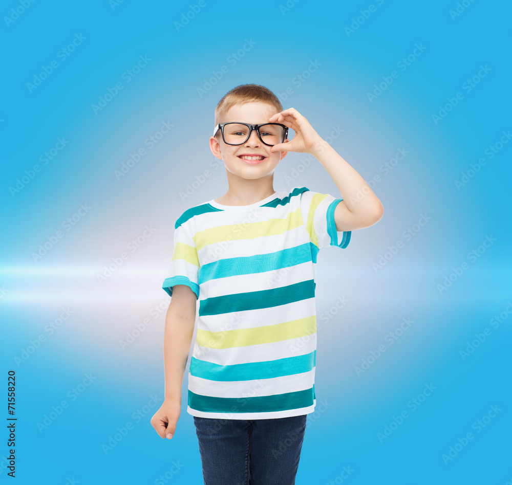 smiling little boy in eyeglasses smiling little boy in eyeglasses
