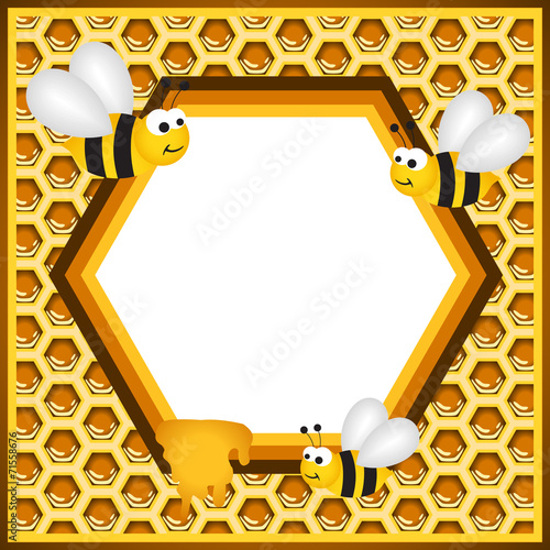Flying Bees in a Honeycomb Frame