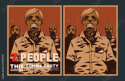 Zombie party invitation.