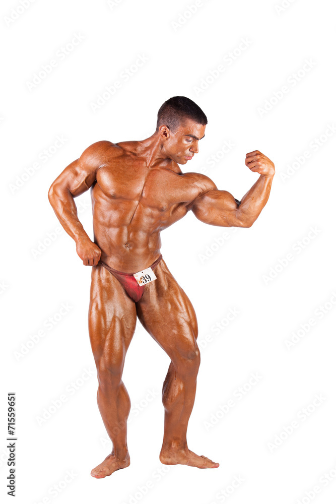 bodybuilder flexing bodybuilder flexing