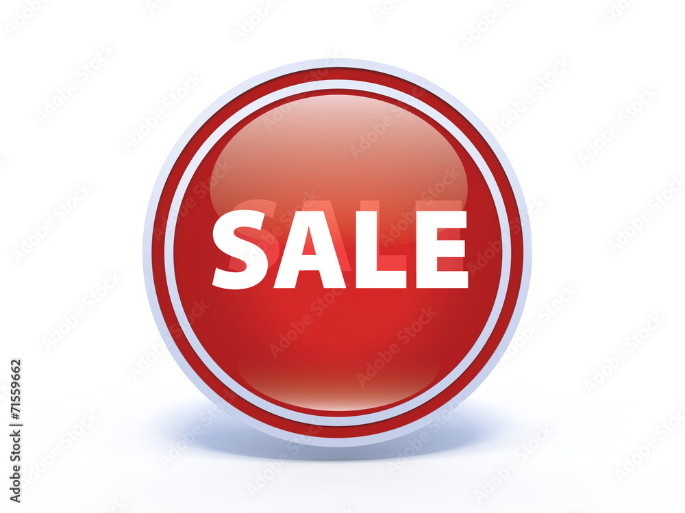 sale circular icon on white background sale circular icon on white background
