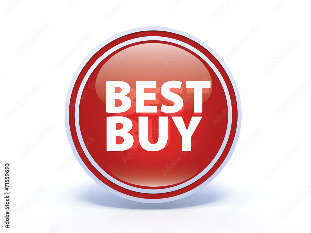 Best buy circular icon on white background Best buy circular icon on white background