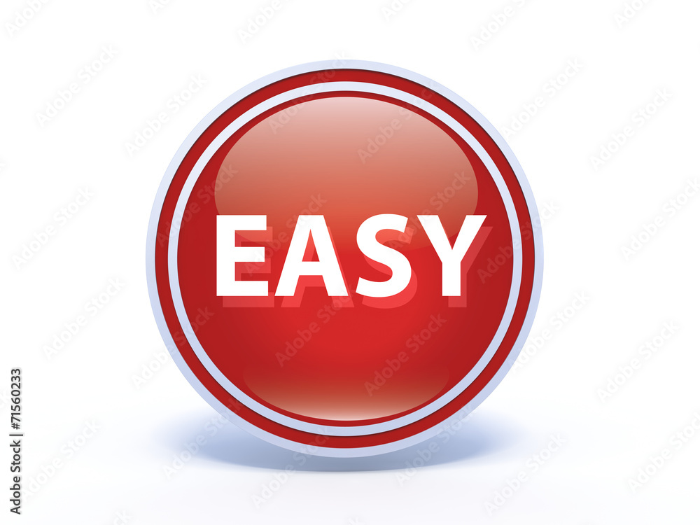 easy circular icon on white background easy circular icon on white background