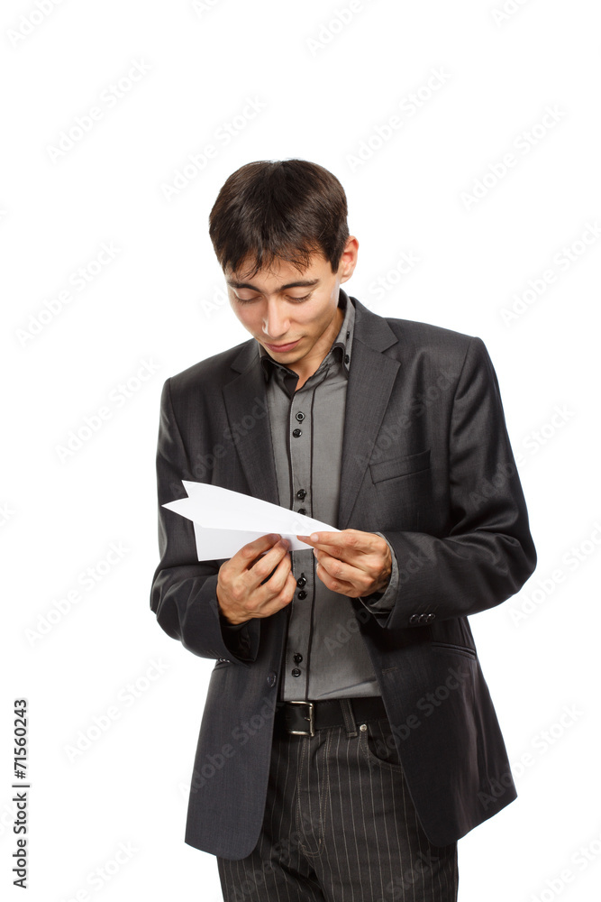 Businessman whit paper planes Businessman whit paper planes