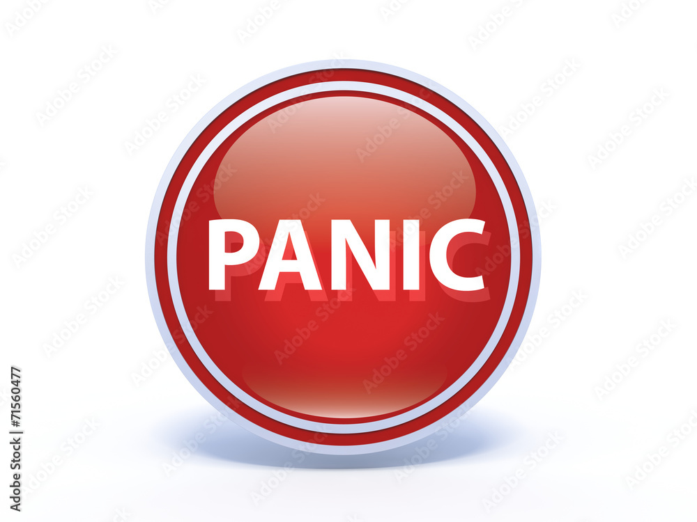 panic circular icon on white background panic circular icon on white background
